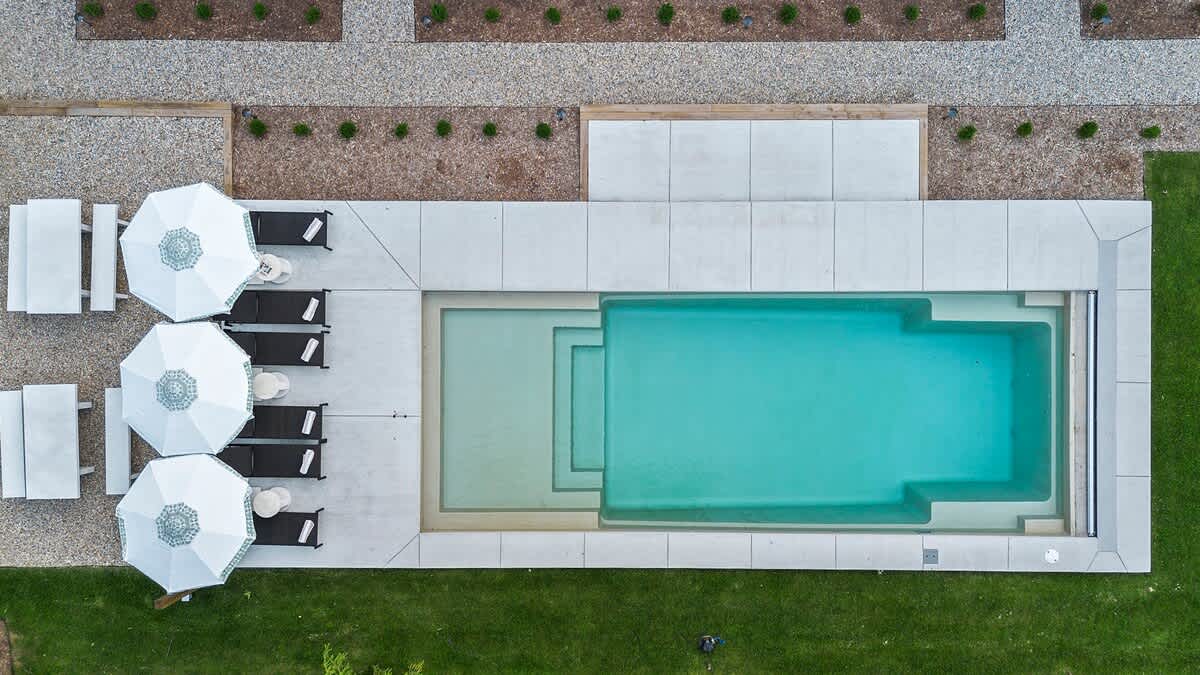 Serenity found in the crystal-clear waters of this aerial paradise.