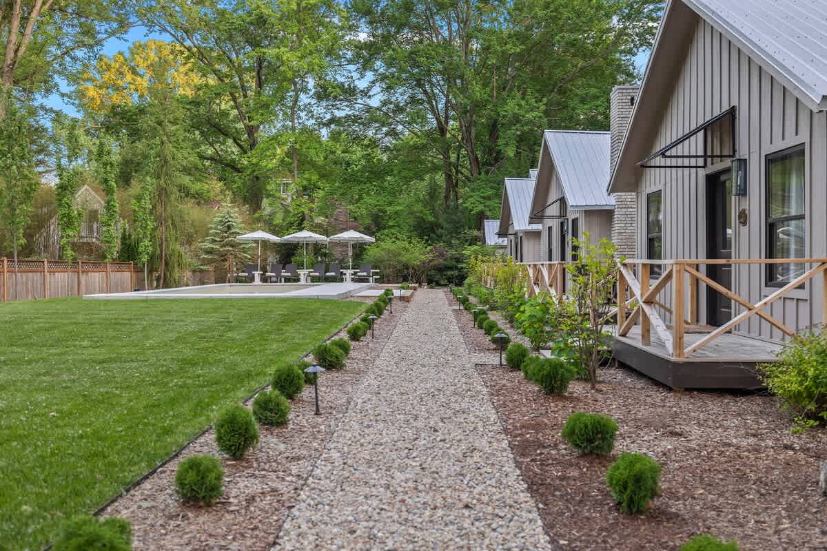 Nestled in the woods, away from it all.