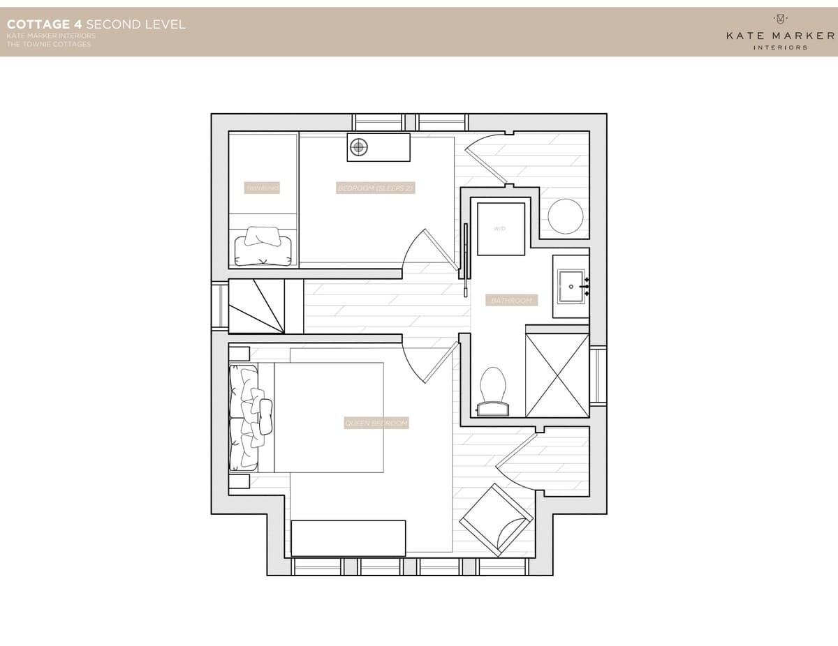 Townie 4 The fern Floor Plan (Upstairs)