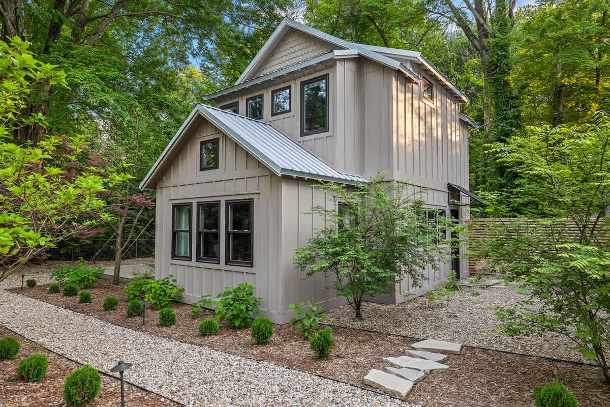 Nestled in the woods, away from it all.