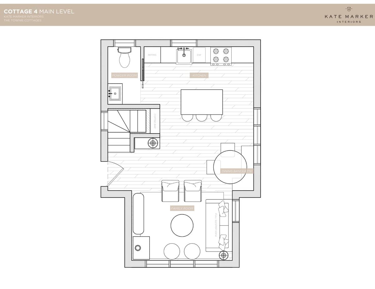 Townie 4 The Fern Floor Plan (Main Level)