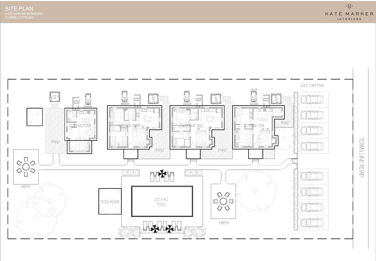 The Townie Cottages - Site Plan