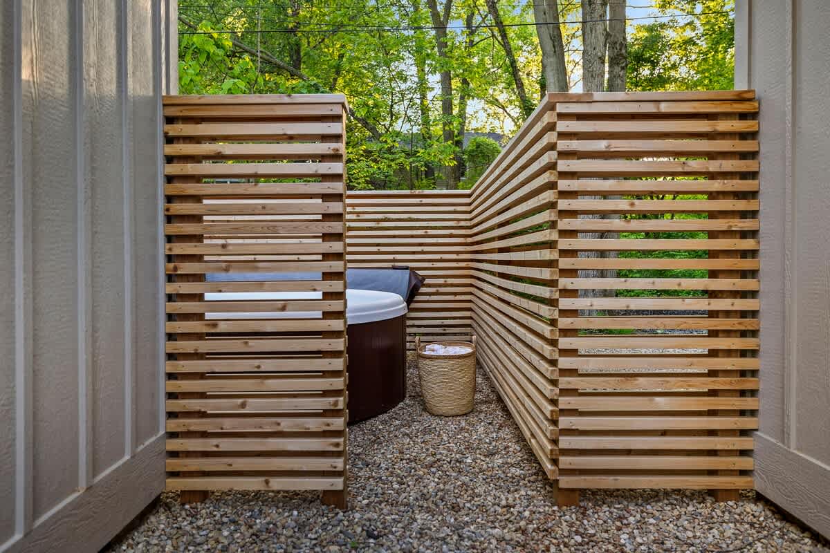 There's nothing like a wood-fired hot tub to melt away the stress of the day.