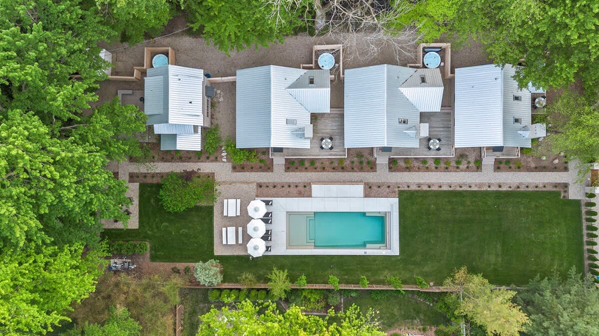 This stunning aerial view captures the perfect blend of luxury and relaxation.