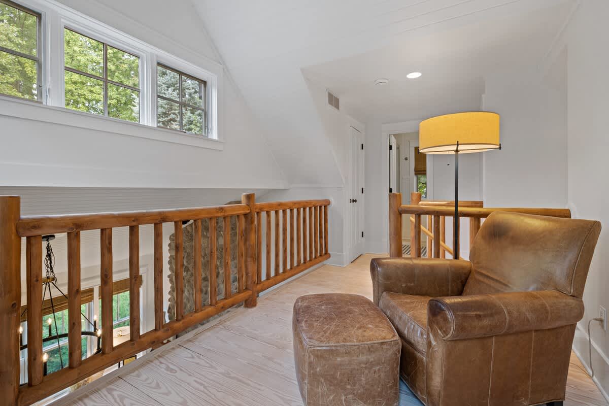 Catch a view of the conversations below or hid up in the loft to catch some alone time.