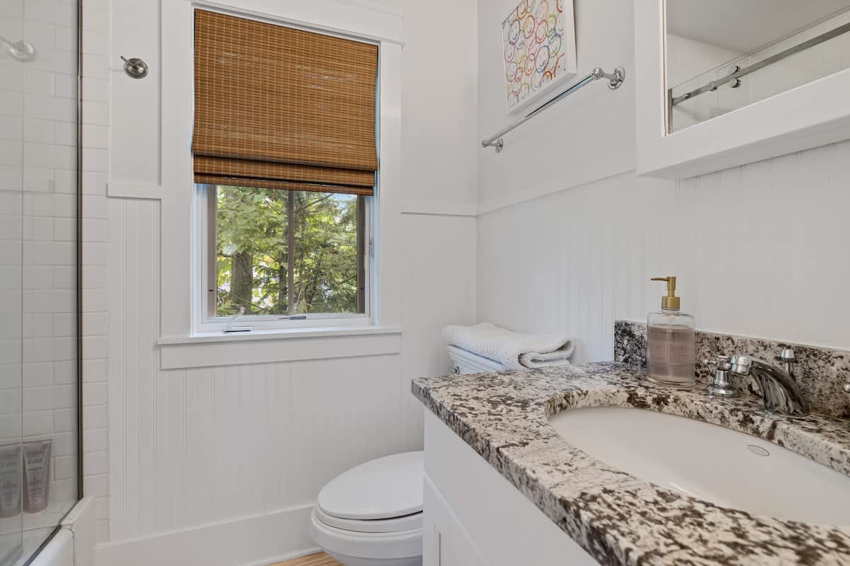 Another modern bathroom, this one is our half-bath.
