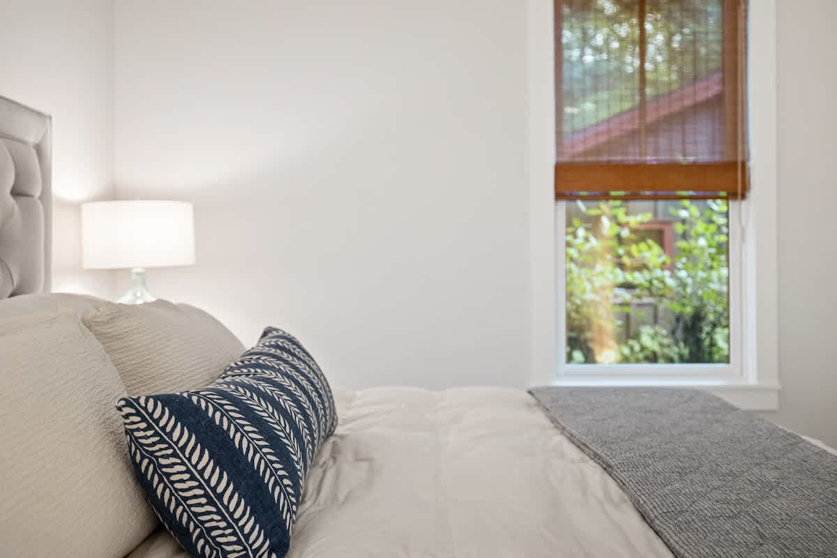 While winding down, catch a peek of nature through the window.