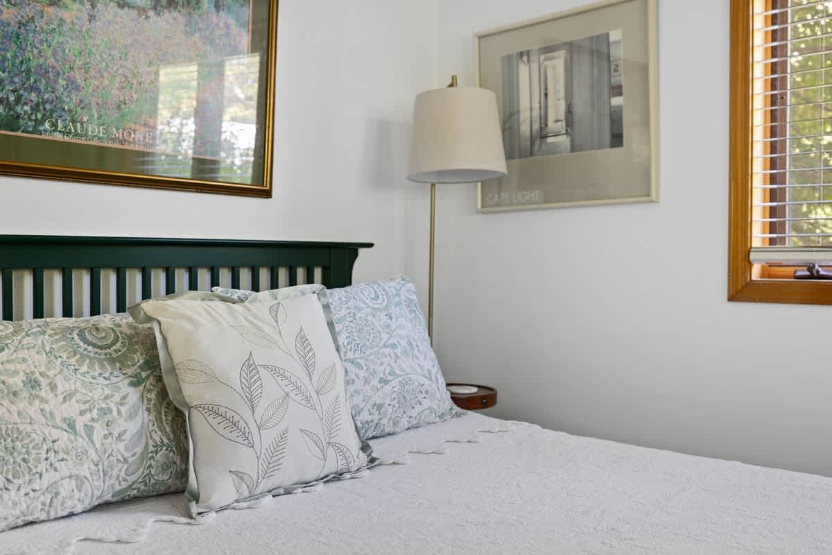 This inviting bed is calling your name. Get ready for a restful night's sleep.