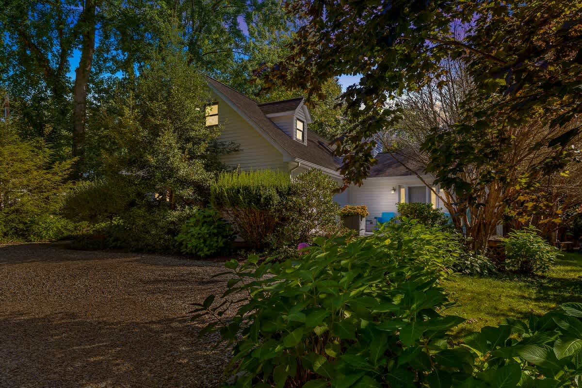 Evening sets at Casa Azur, and all is well.