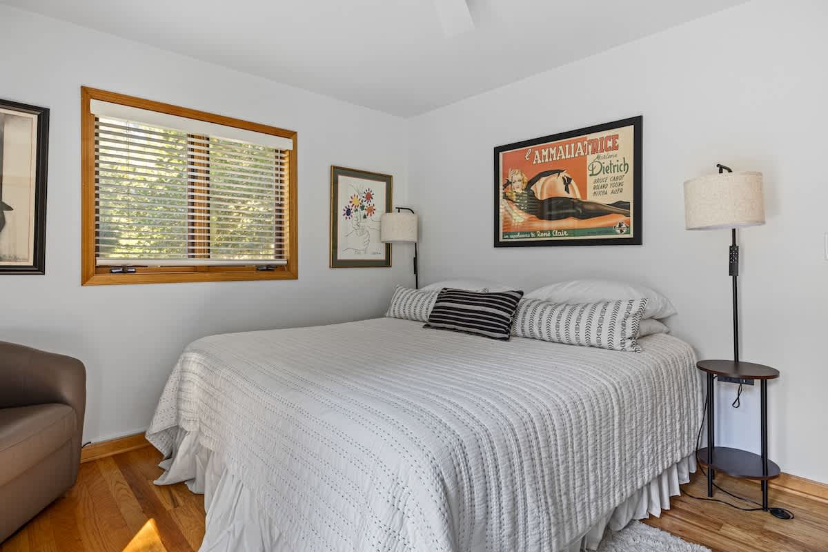 Bedroom 2 is on the lower level & has a king-size bed.