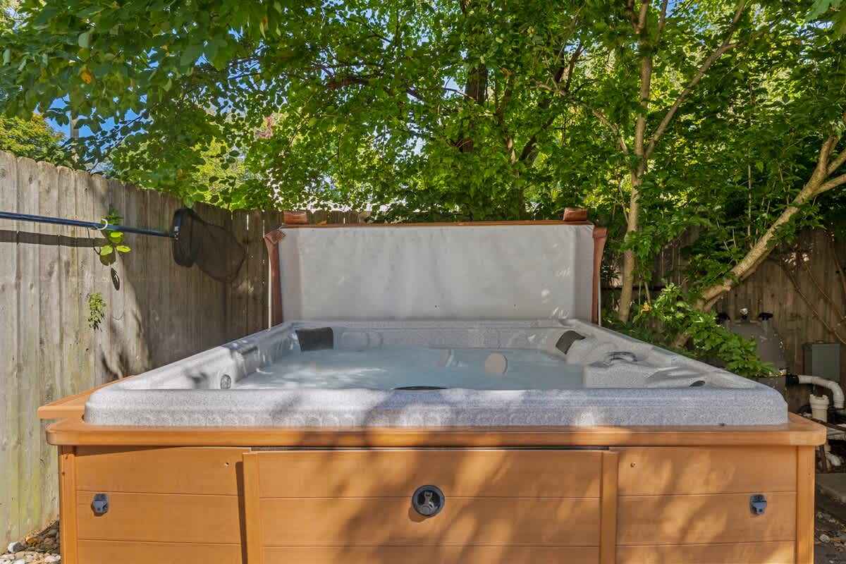 Our hot tub is the BEST place to relax after a day of sightseeing.