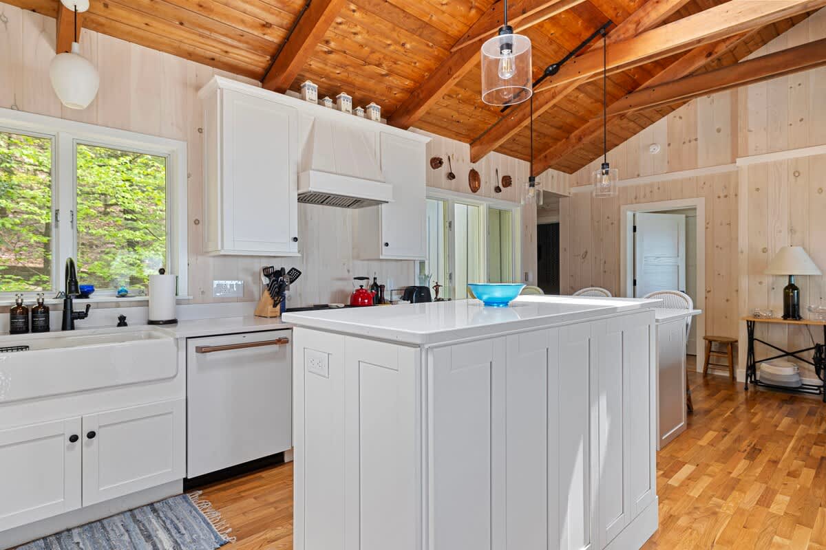 A beautifully designed kitchen with top-quality appliances adds joy to cooking.