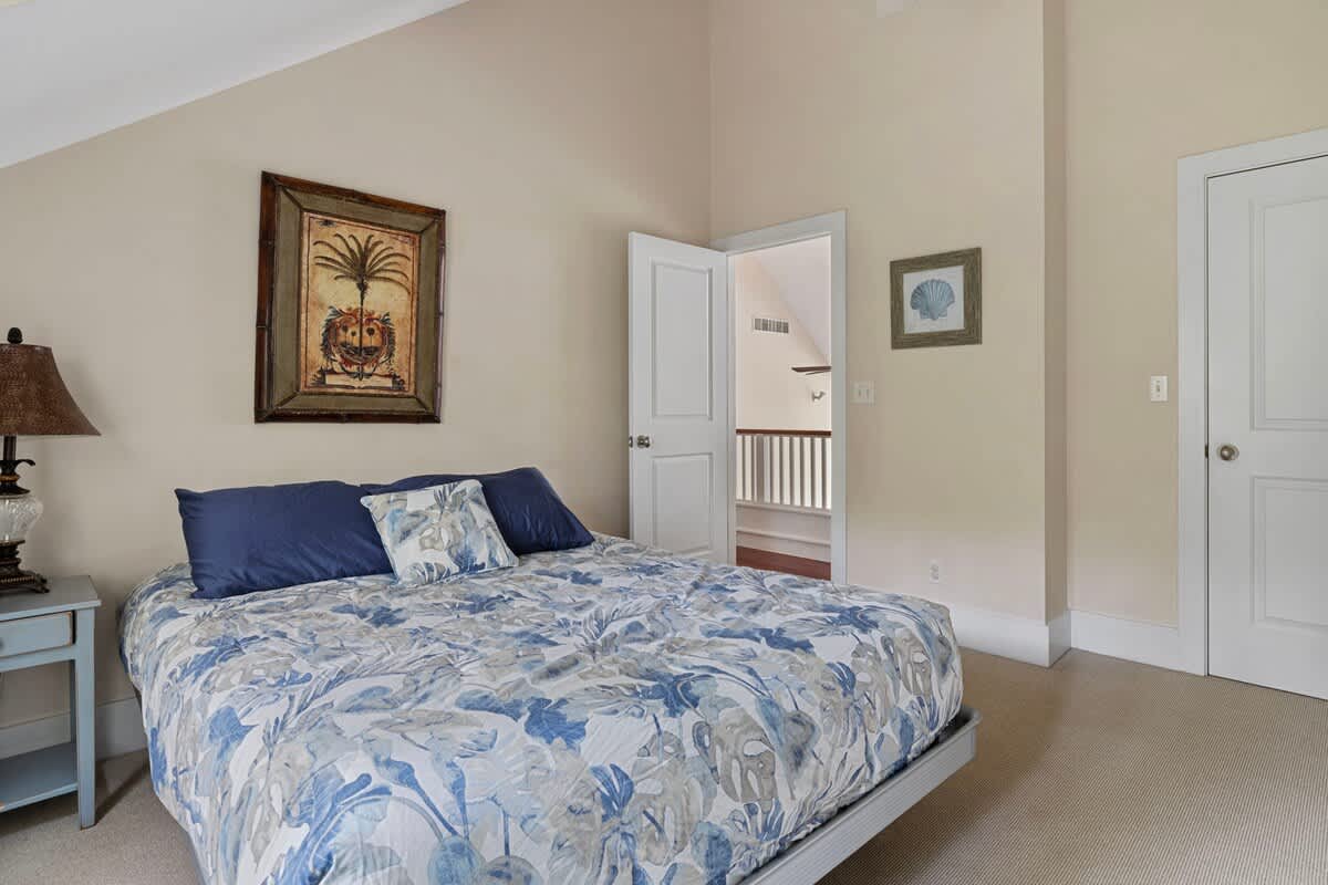 Bedroom 2 is on the upper level & has a queen-size bed.