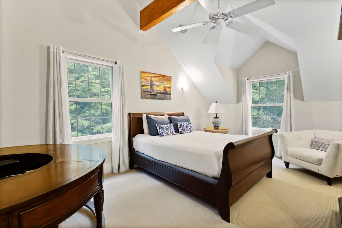 Bedroom 3 is on the upper level & has a queen-size bed.