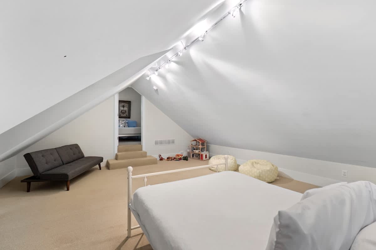 Cuddle up under the eaves and let the day fade away.