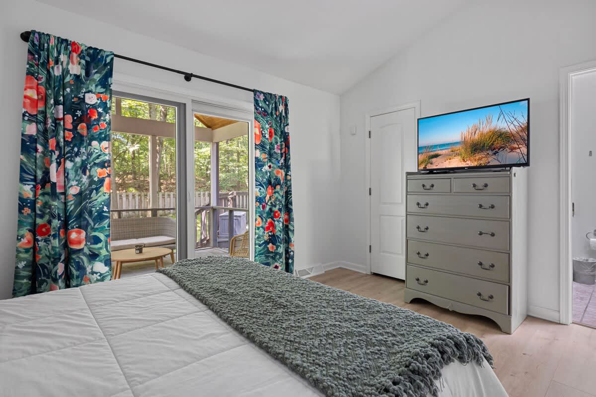 Another perk of the Master Bedroom is having a flat-screen TV, 24-7.