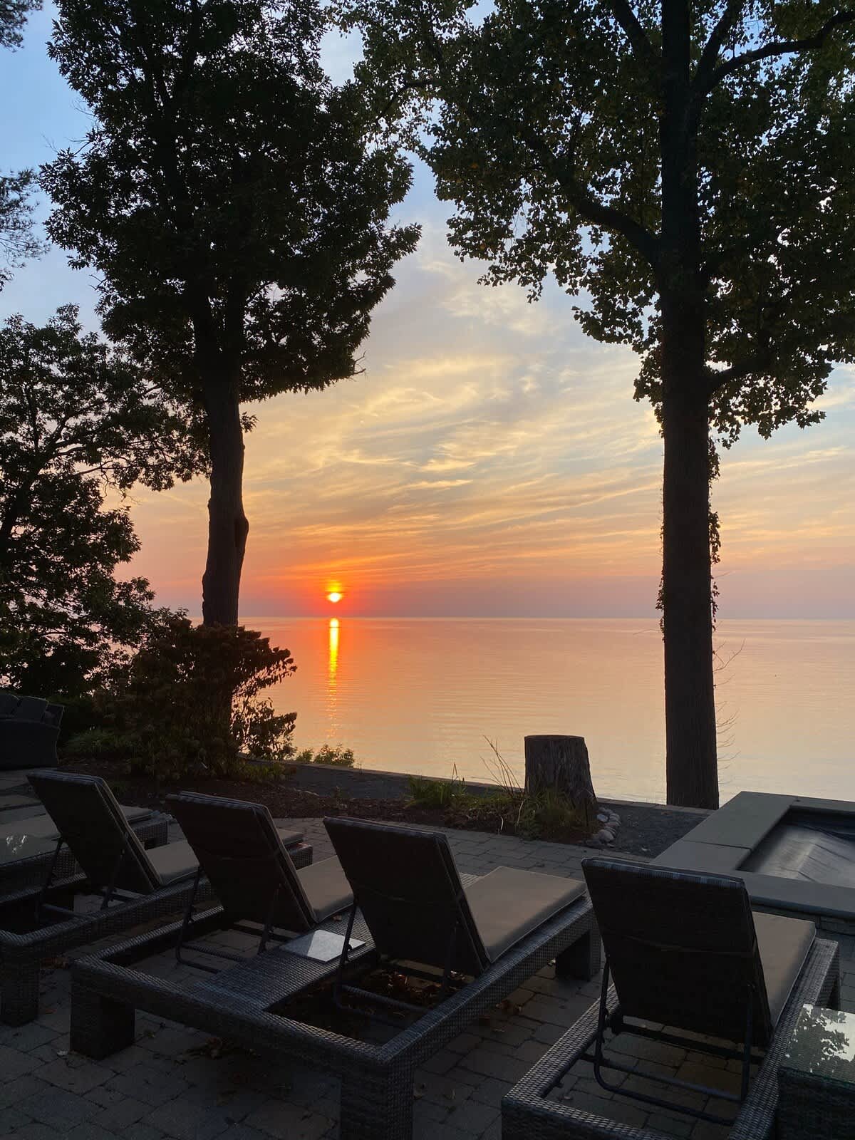 Relaxing vibes at the lake during sunset.