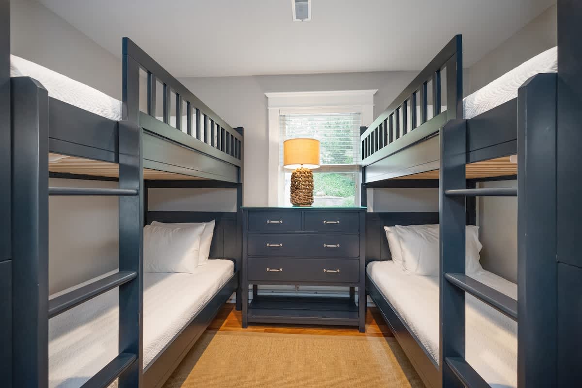 Bedroom 2 is on the upper level & has a 2 twin-size bunkbeds.