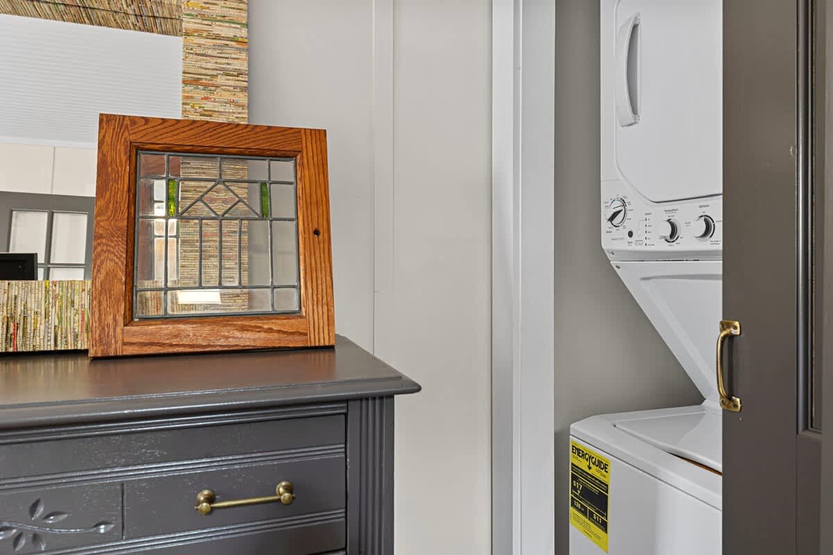 A high-quality stackable washer-dryer will help handle all your laundry needs.
