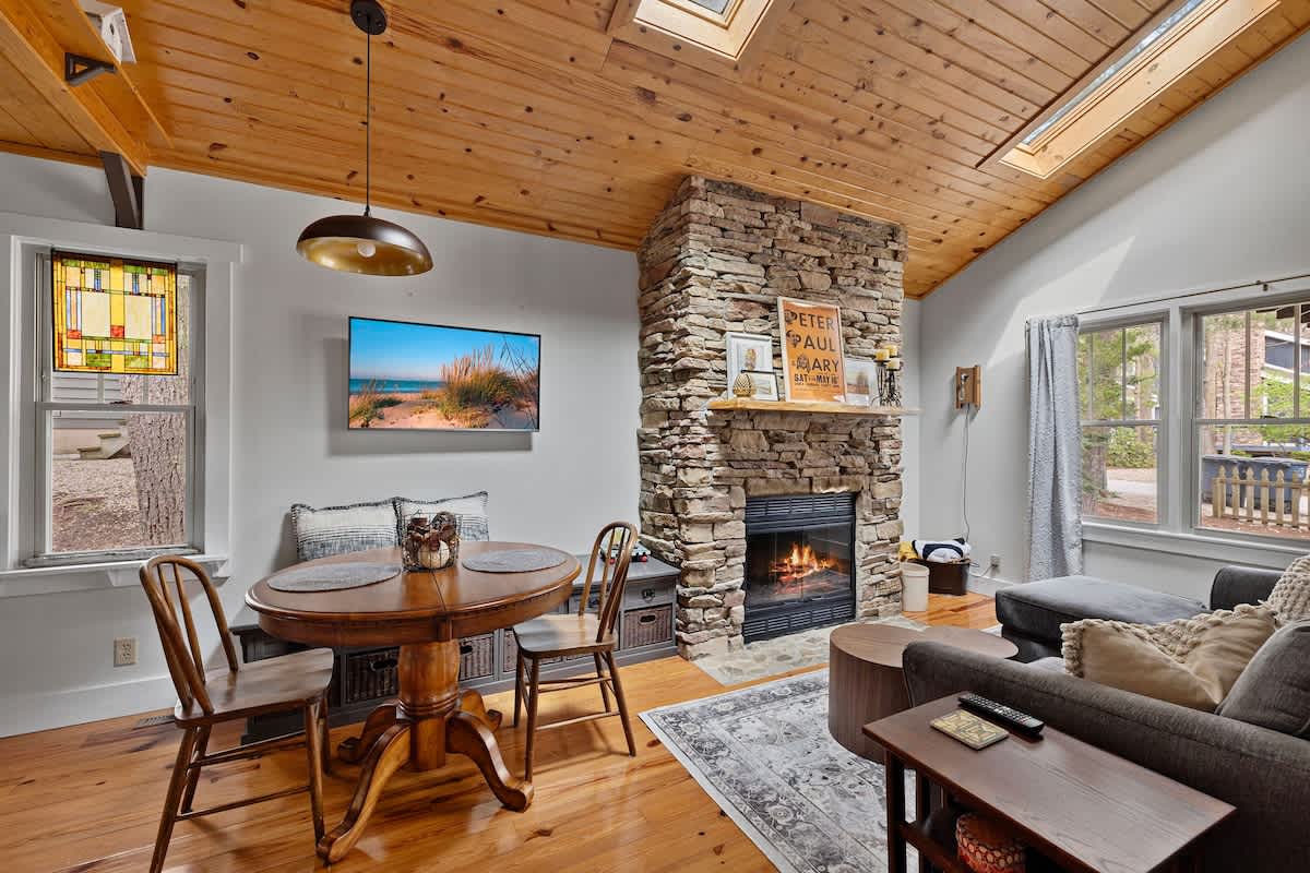 We can't think of a much better way to chill out than in front of a sweet fire.
