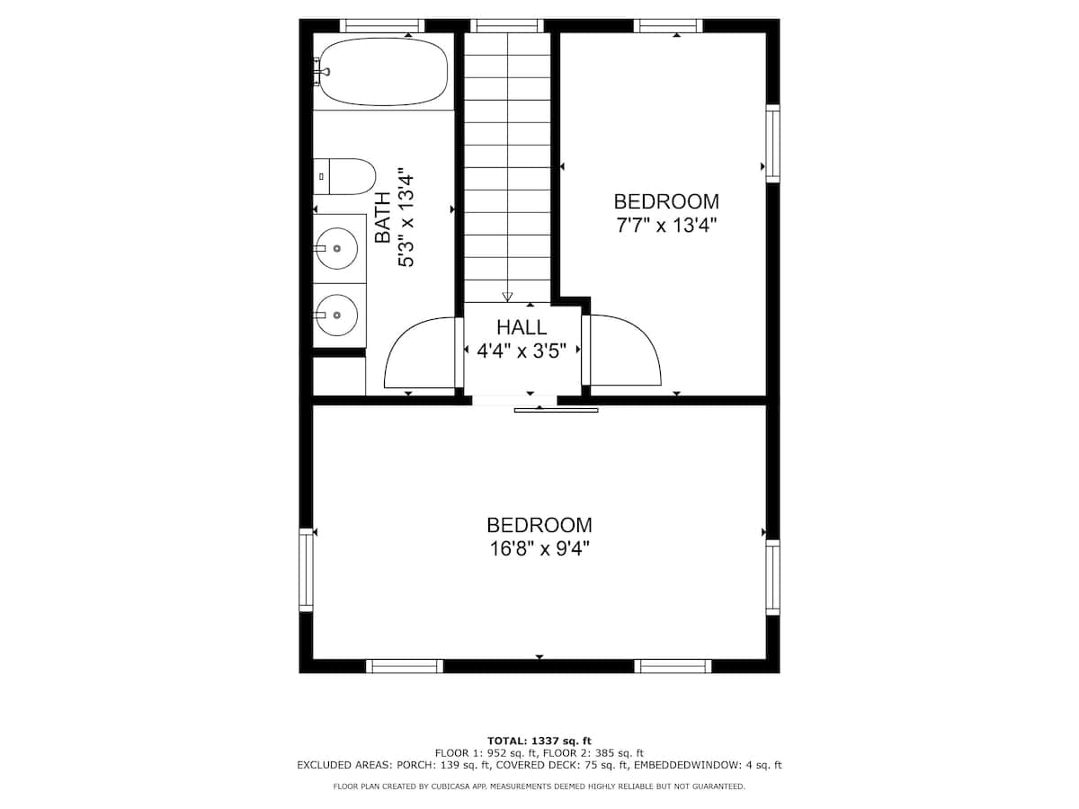 The Fourth Oak's 2nd floor layout.