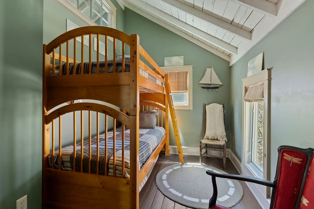 Bedroom 3 is on the upper level & has twin-size bunkbeds.