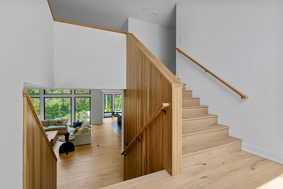 Embracing the timeless simplicity of this staircase.