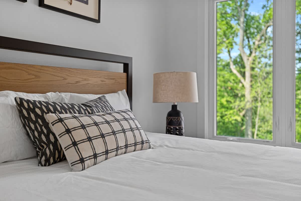 A simple setup for a peaceful night's sleep.