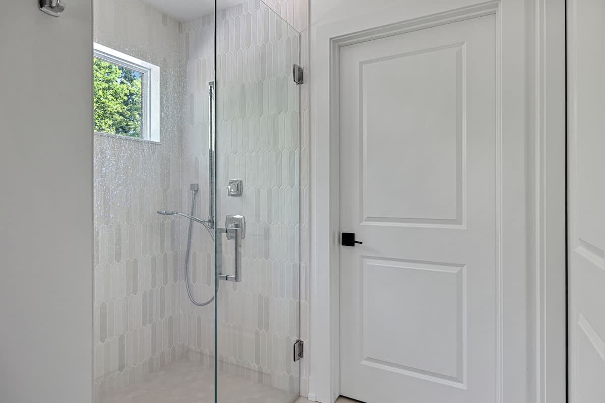 Feeling fresh and rejuvenated in this serene bathroom oasis