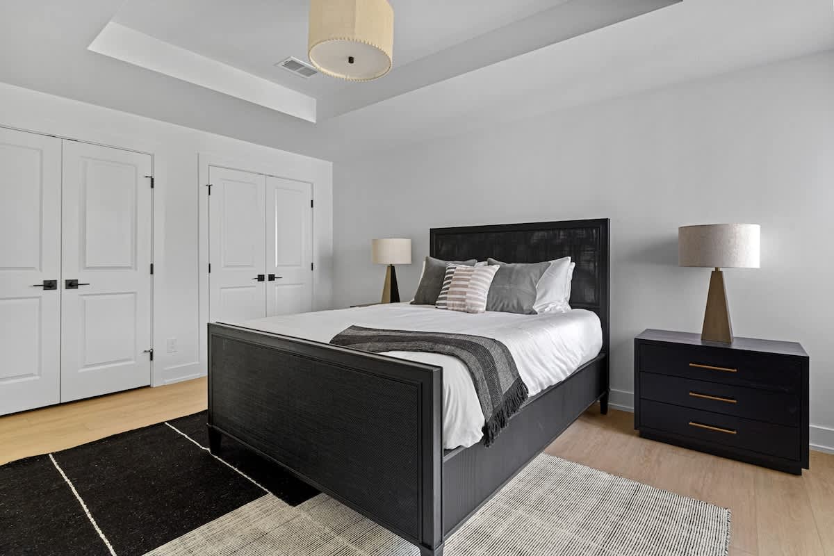 Bedroom 6 is on the lower level & has a queen-size bed.