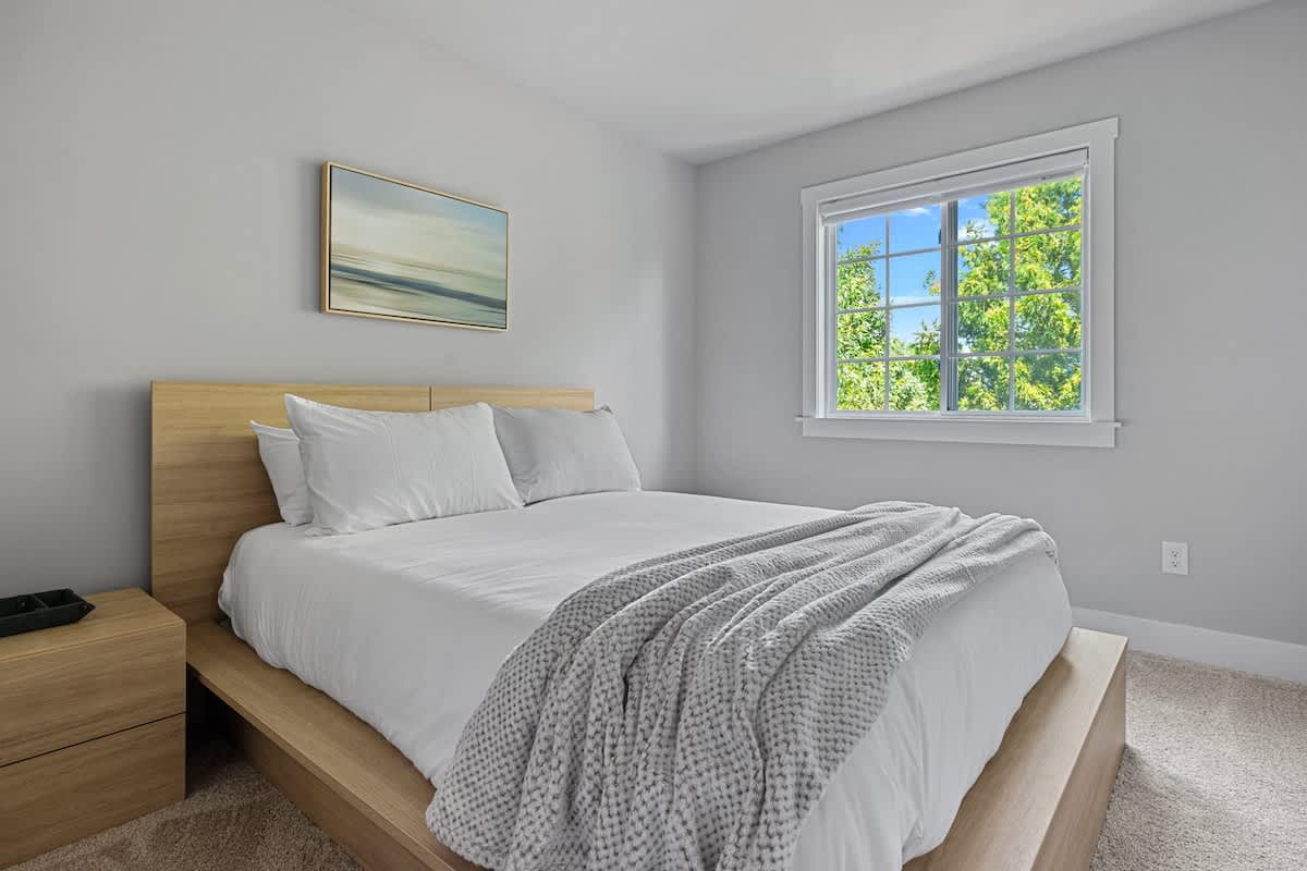 Bedroom 2 is on the upper level & has a queen-size bed.