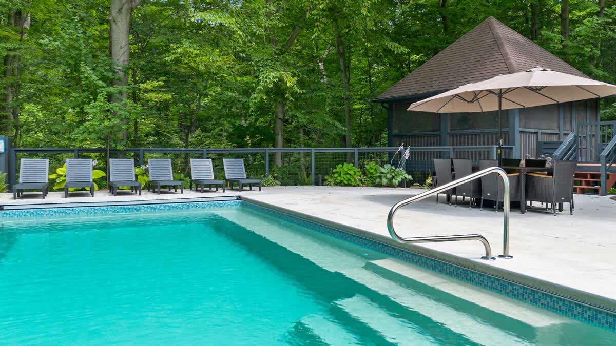 Our backyard: where the water's cool and the vibes are warm.