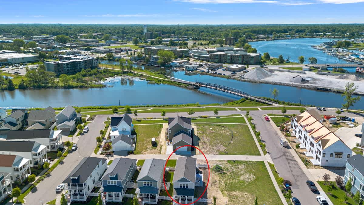 Here's a bird's-eye view of the newly constructed Harbor Shores Hideaway.