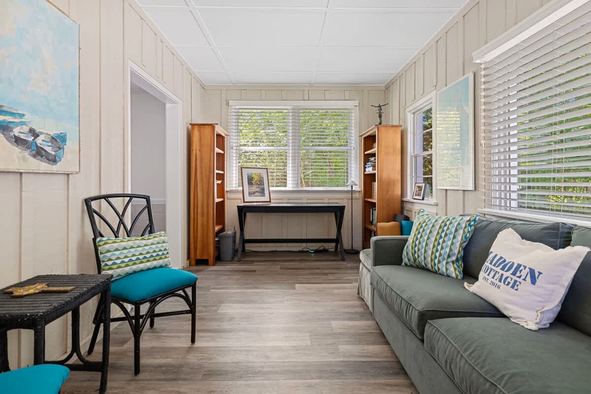 With shelves full of stories and a desk ready for creativity, this room is a haven for inspiration.