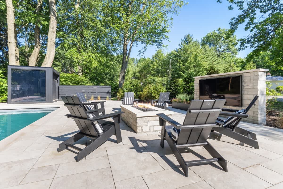 Fire, forest, and flicks—truly living your best life here!