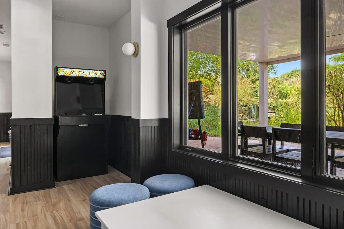 Level up your game night with an arcade throwback and a killer view!