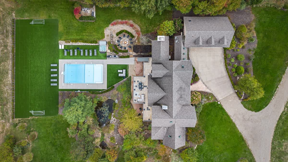 Bird’s-eye view of paradise—every corner of this estate is pure perfection.