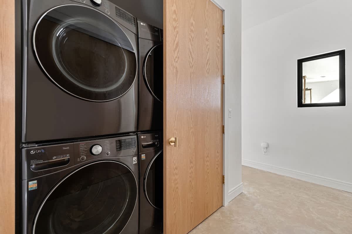 Clean clothes, sleek vibes, and no laundry left behind.