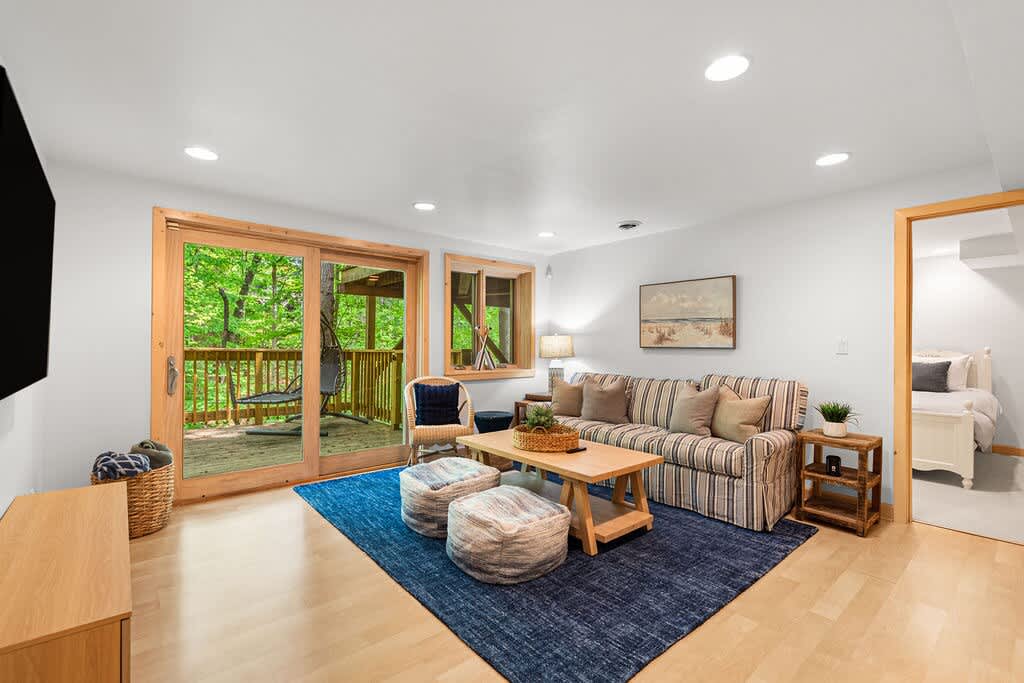 Comfy, woodsy, and ready for your next Netflix binge.