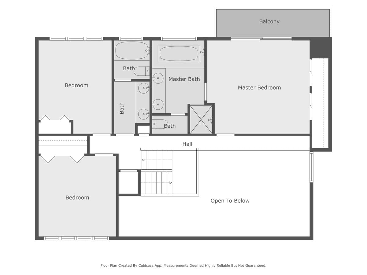 Upper level floorplan of It's a Wonderful Life.