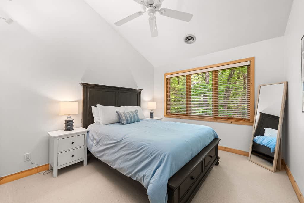 Bedroom 2 is on the upper level & has a queen-size bed.