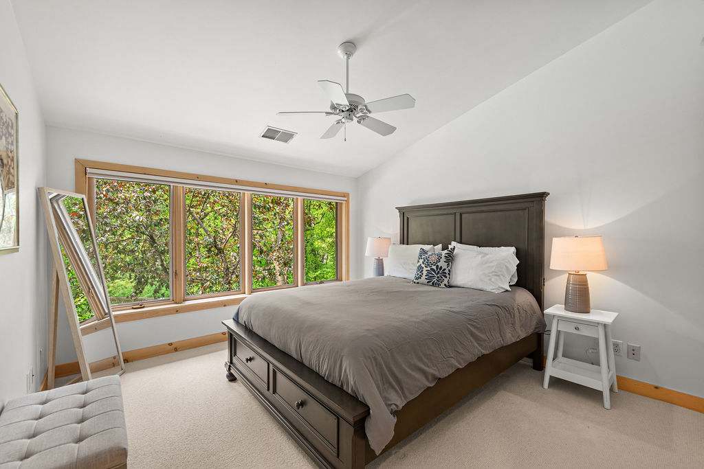 Bedroom 3 is on the upper level & has a queen-size bed.