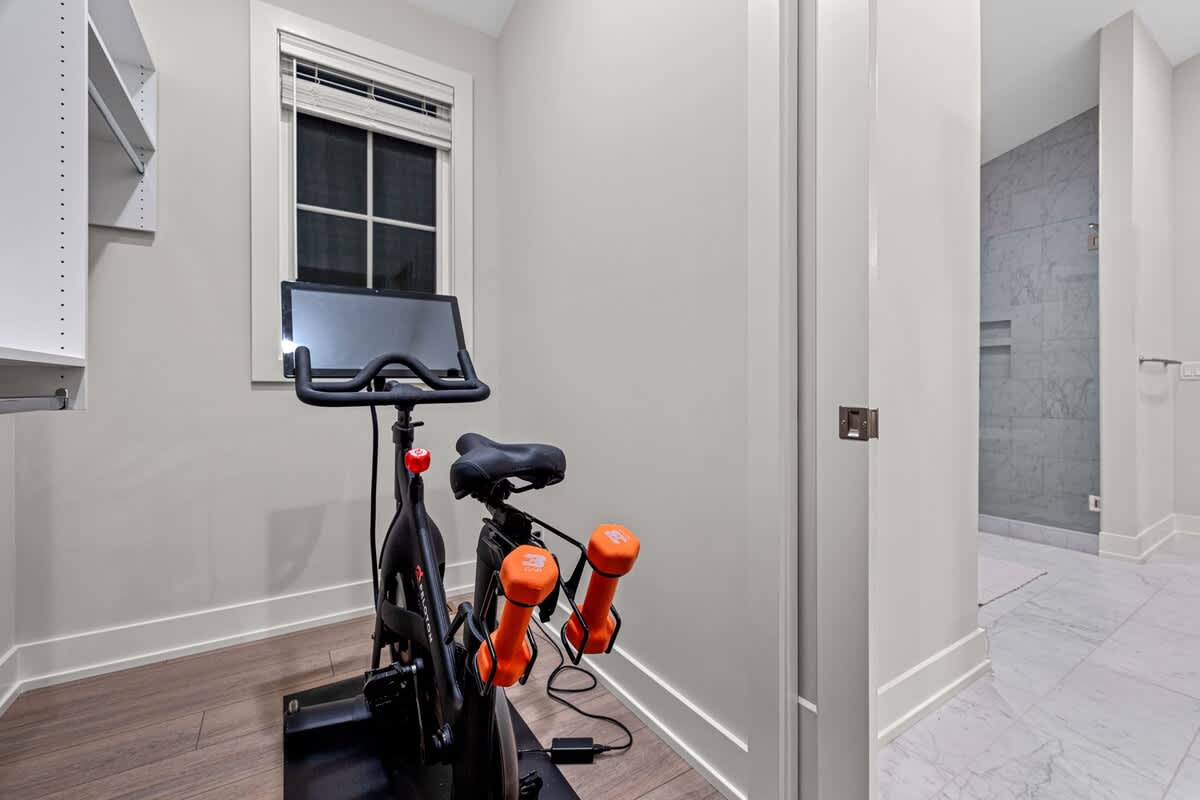 When your workout corner looks this sleek, excuses don’t stand a chance.