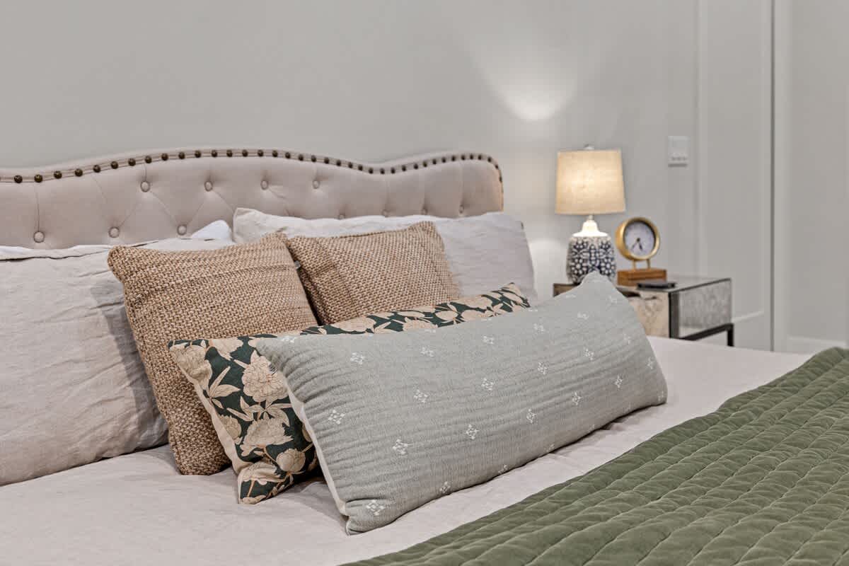 Bedroom 2 is on the upper floor & has full-size bed + trundle.