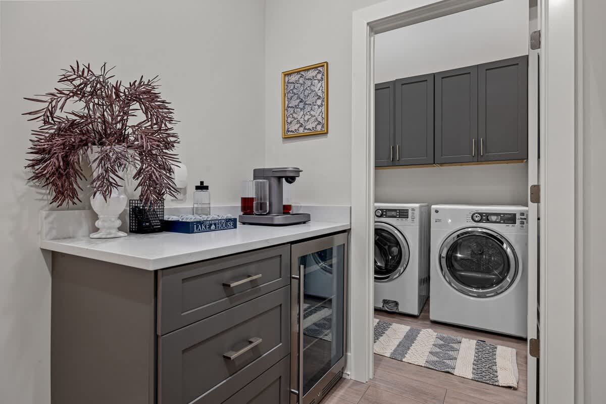 A laundry room so chic that even folding clothes feels fancy.