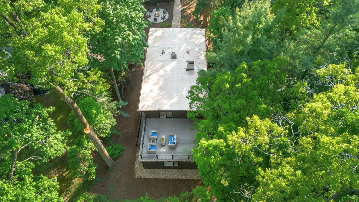 A serene sanctuary nestled in the woods—welcome to Sunset on Pokagon.