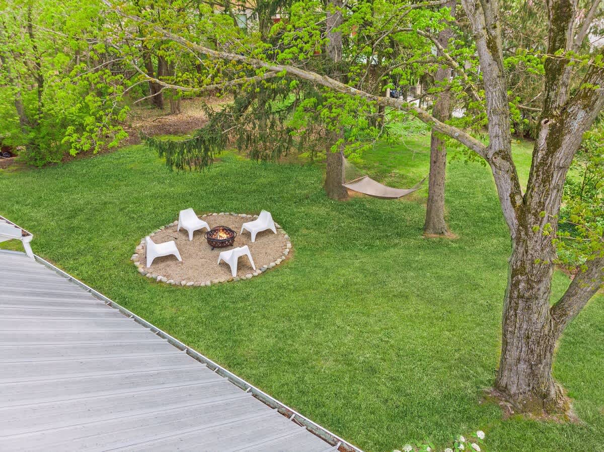 From marshmallows to midday naps, this yard covers all the best moments.