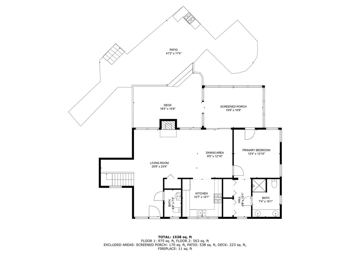 Blue Beech Cottage First Floor Layout