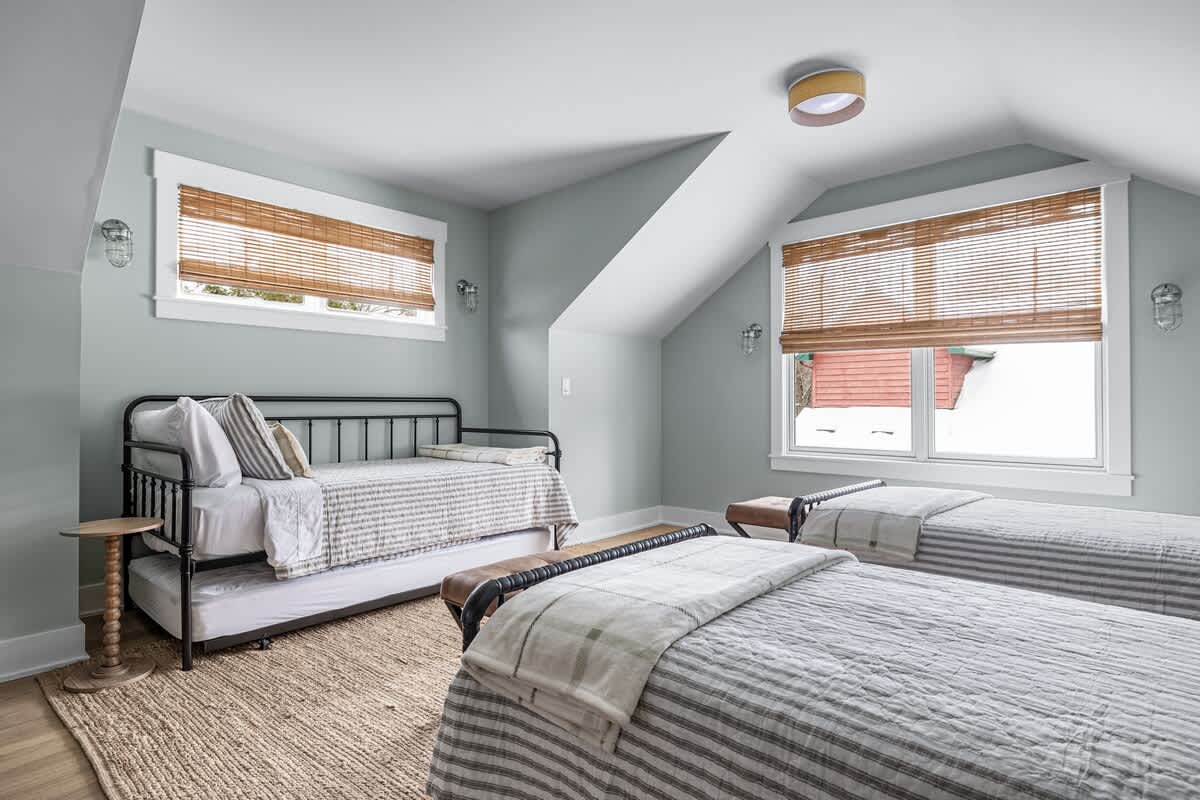 Bedroom 4 is on the upper level & has 2 twin-size beds and 2 daybeds with trundles.