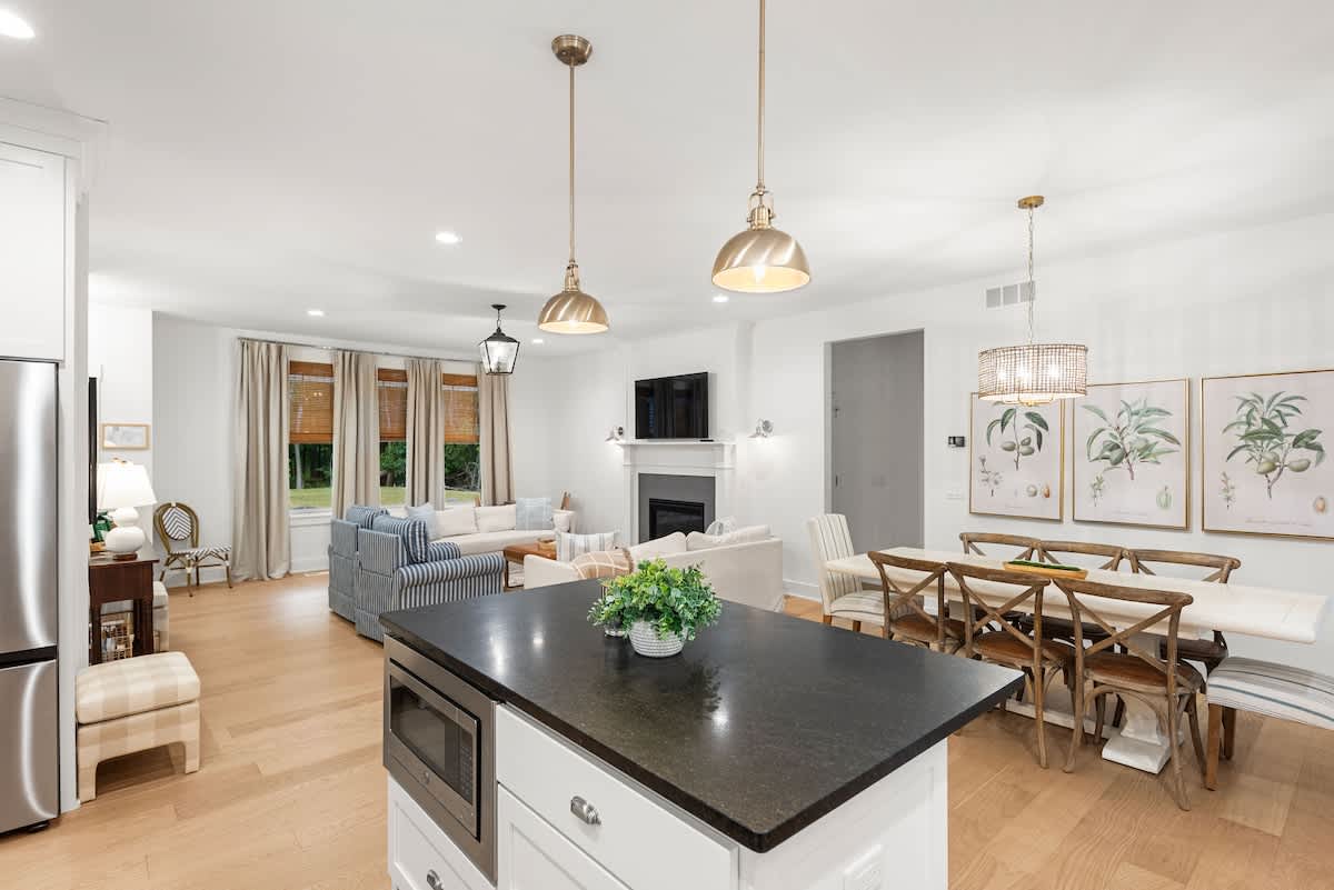 Gather, dine, and unwind in luminous comfort.